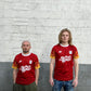See Through Blue Anniversary - Red Football Shirt w/ Back Print